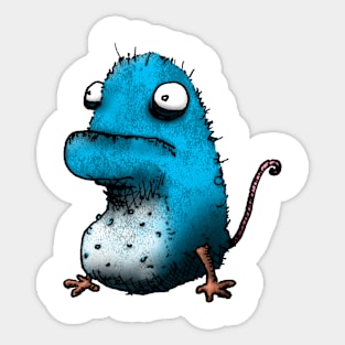 Weird Blue Creature Sticker